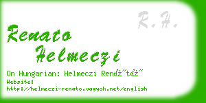 renato helmeczi business card